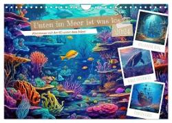 Unten im Meer ist was los (Wandkalender 2024 DIN A4 quer), CALVENDO Monatskalender