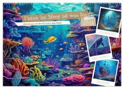 Unten im Meer ist was los (Wandkalender 2024 DIN A2 quer), CALVENDO Monatskalender