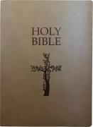 Kjver Holy Bible, Cross Design, Large Print, Coffee Ultrasoft