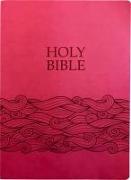 Kjver Holy Bible, Wave Design, Large Print, Berry Ultrasoft