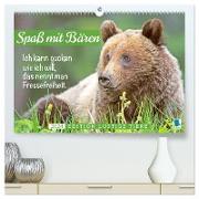Spaß mit Bären: Edition lustige Tiere (hochwertiger Premium Wandkalender 2024 DIN A2 quer), Kunstdruck in Hochglanz