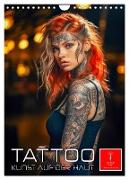 Tattoo Kunst auf der Haut (Wandkalender 2024 DIN A4 hoch), CALVENDO Monatskalender