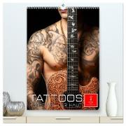 Tattoos Kunst auf der Haut (hochwertiger Premium Wandkalender 2024 DIN A2 hoch), Kunstdruck in Hochglanz