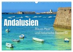 Andalusien, blaues Meer und historische Bauwerke (Wandkalender 2024 DIN A3 quer), CALVENDO Monatskalender