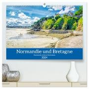 Normandie und Bretagne - Frankreichs schöner Nordwesten (hochwertiger Premium Wandkalender 2024 DIN A2 quer), Kunstdruck in Hochglanz