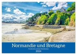 Normandie und Bretagne - Frankreichs schöner Nordwesten (Wandkalender 2024 DIN A2 quer), CALVENDO Monatskalender