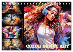 Color Dance Art (Tischkalender 2024 DIN A5 quer), CALVENDO Monatskalender