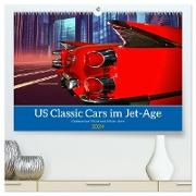 US Classic Cars im Jet-Age (hochwertiger Premium Wandkalender 2024 DIN A2 quer), Kunstdruck in Hochglanz