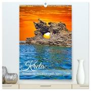Kreta - Traumhafte Aussichten aufs Meer (hochwertiger Premium Wandkalender 2024 DIN A2 hoch), Kunstdruck in Hochglanz