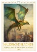 Malerische Drachen (Wandkalender 2024 DIN A4 hoch), CALVENDO Monatskalender