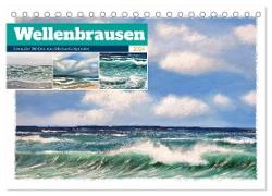 Wellenbrausen - Gemalte Wellen von Michaela Spreider (Tischkalender 2024 DIN A5 quer), CALVENDO Monatskalender