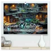 Gamer Nostalgie (hochwertiger Premium Wandkalender 2024 DIN A2 quer), Kunstdruck in Hochglanz