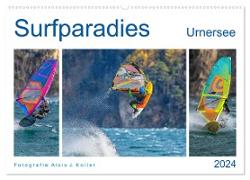 Surfparadies Urnersee (Wandkalender 2024 DIN A2 quer), CALVENDO Monatskalender