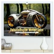 Futuristische Motorräder (hochwertiger Premium Wandkalender 2024 DIN A2 quer), Kunstdruck in Hochglanz