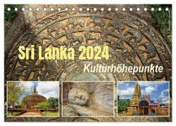 Sri Lanka 2024 Kulturhöhepunkte (Tischkalender 2024 DIN A5 quer), CALVENDO Monatskalender