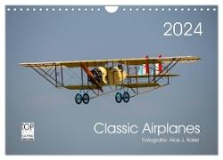 Classic Airplanes (Wandkalender 2024 DIN A4 quer), CALVENDO Monatskalender