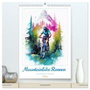 Mountainbike Rennen (hochwertiger Premium Wandkalender 2024 DIN A2 hoch), Kunstdruck in Hochglanz