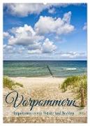 Vorpommern, Impressionen von Ostsee und Bodden (Wandkalender 2024 DIN A2 hoch), CALVENDO Monatskalender
