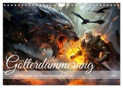 Götterdämmerung - Der Ragnarök in der nordischen Mythologie (Wandkalender 2024 DIN A4 quer), CALVENDO Monatskalender