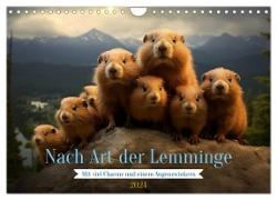 Nach Art der Lemminge (Wandkalender 2024 DIN A4 quer), CALVENDO Monatskalender