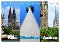 Köln, Düsseldorf, Aachen (Tischkalender 2024 DIN A5 quer), CALVENDO Monatskalender