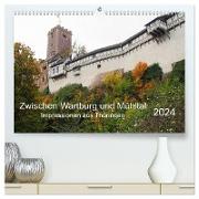 Zwischen Wartburg und Mühltal (hochwertiger Premium Wandkalender 2024 DIN A2 quer), Kunstdruck in Hochglanz