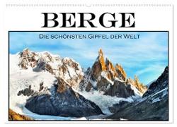 Berge - Die schönsten Gipfel der Welt (Wandkalender 2024 DIN A2 quer), CALVENDO Monatskalender