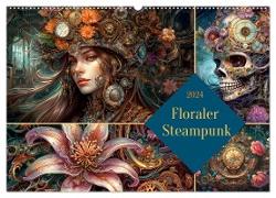 Floraler Steampunk (Wandkalender 2024 DIN A2 quer), CALVENDO Monatskalender