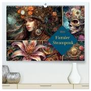 Floraler Steampunk (hochwertiger Premium Wandkalender 2024 DIN A2 quer), Kunstdruck in Hochglanz