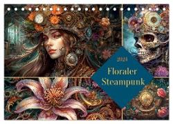 Floraler Steampunk (Tischkalender 2024 DIN A5 quer), CALVENDO Monatskalender
