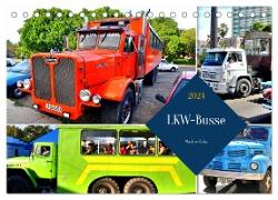 LKW-Busse - Made in Cuba (Tischkalender 2024 DIN A5 quer), CALVENDO Monatskalender