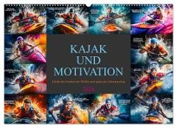 Kajak und Motivation (Wandkalender 2024 DIN A2 quer), CALVENDO Monatskalender