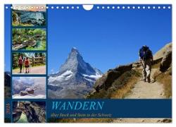 WANDERN über Stock und Stein in der Schweiz (Wandkalender 2024 DIN A4 quer), CALVENDO Monatskalender