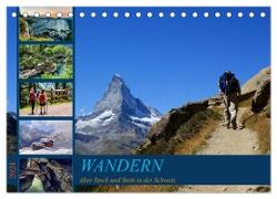 WANDERN über Stock und Stein in der Schweiz (Tischkalender 2024 DIN A5 quer), CALVENDO Monatskalender