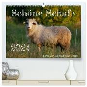 Schöne Schafe (hochwertiger Premium Wandkalender 2024 DIN A2 quer), Kunstdruck in Hochglanz