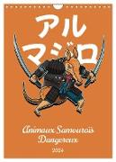 Animaux Samouraïs Dangereux (Calendrier mural 2024 DIN A4 horizontal), CALVENDO calendrier mensuel