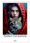 Purrrfect Companions (Wall Calendar 2024 DIN A4 portrait), CALVENDO 12 Month Wall Calendar