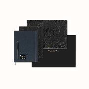 Moleskine Vegea Notizbücher (2x), XL, liniert, weicher Einband, schwarz und Capri Petroleum