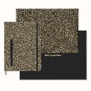 Moleskine Shine Sammlerbox Gold Notizbuch (XL, liniert, fester Einband), schwarz