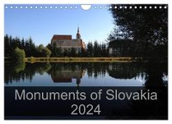 Monuments of Slovakia 2024 (Wall Calendar 2024 DIN A4 landscape), CALVENDO 12 Month Wall Calendar