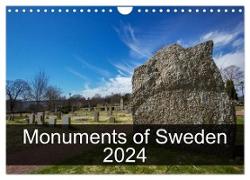 Monuments of Sweden 2024 (Wall Calendar 2024 DIN A4 landscape), CALVENDO 12 Month Wall Calendar