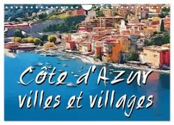 Côte d'Azur villes et villages (Calendrier mural 2024 DIN A4 vertical), CALVENDO calendrier mensuel