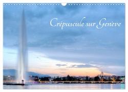 Crépuscule sur Genève (Calendrier mural 2024 DIN A3 vertical), CALVENDO calendrier mensuel