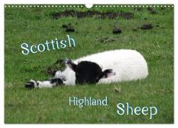 Scottish Highland Sheep (UK Version) (Wall Calendar 2024 DIN A3 landscape), CALVENDO 12 Month Wall Calendar