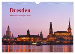 Dresden-Saxony-Germany-Europe / UK-Version (Wall Calendar 2024 DIN A4 landscape), CALVENDO 12 Month Wall Calendar