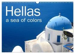 Hellas - a sea of colors / UK-Version (Wall Calendar 2024 DIN A3 landscape), CALVENDO 12 Month Wall Calendar