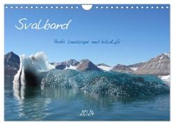 Svalbard / UK-Version (Wall Calendar 2024 DIN A4 landscape), CALVENDO 12 Month Wall Calendar