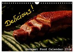 Delicious - Gourmet Food Calendar 2024 / UK-Version (Wall Calendar 2024 DIN A4 landscape), CALVENDO 12 Month Wall Calendar
