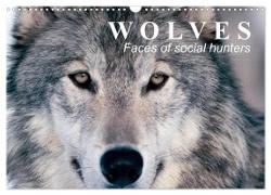 Wolves ¿ Faces of social hunters (Wall Calendar 2024 DIN A3 landscape), CALVENDO 12 Month Wall Calendar
