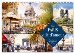 Paris, ville d'amour (Calendrier mural 2024 DIN A3 vertical), CALVENDO calendrier mensuel
